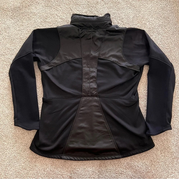 Athleta Black Zip Up Jacket with Hidden Hood - Picture 6 of 10